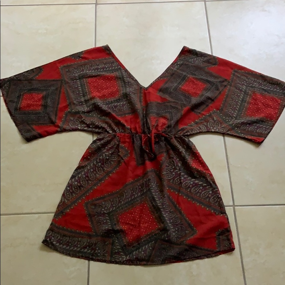 Diosa Red Brown Knee Length Dress